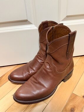 Tecovas Men's the Dean Leather Boots, Size 10.5, Brown Calf Zip